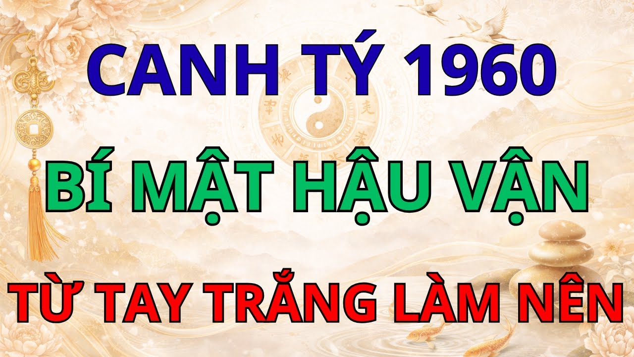 Bí Mật Hậu Vận Canh Tý 1960: Từ Tay Trắng Đến Phú Quý Nhờ 