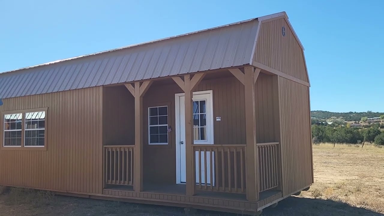 Corner Porch Lofted Barn Cabin