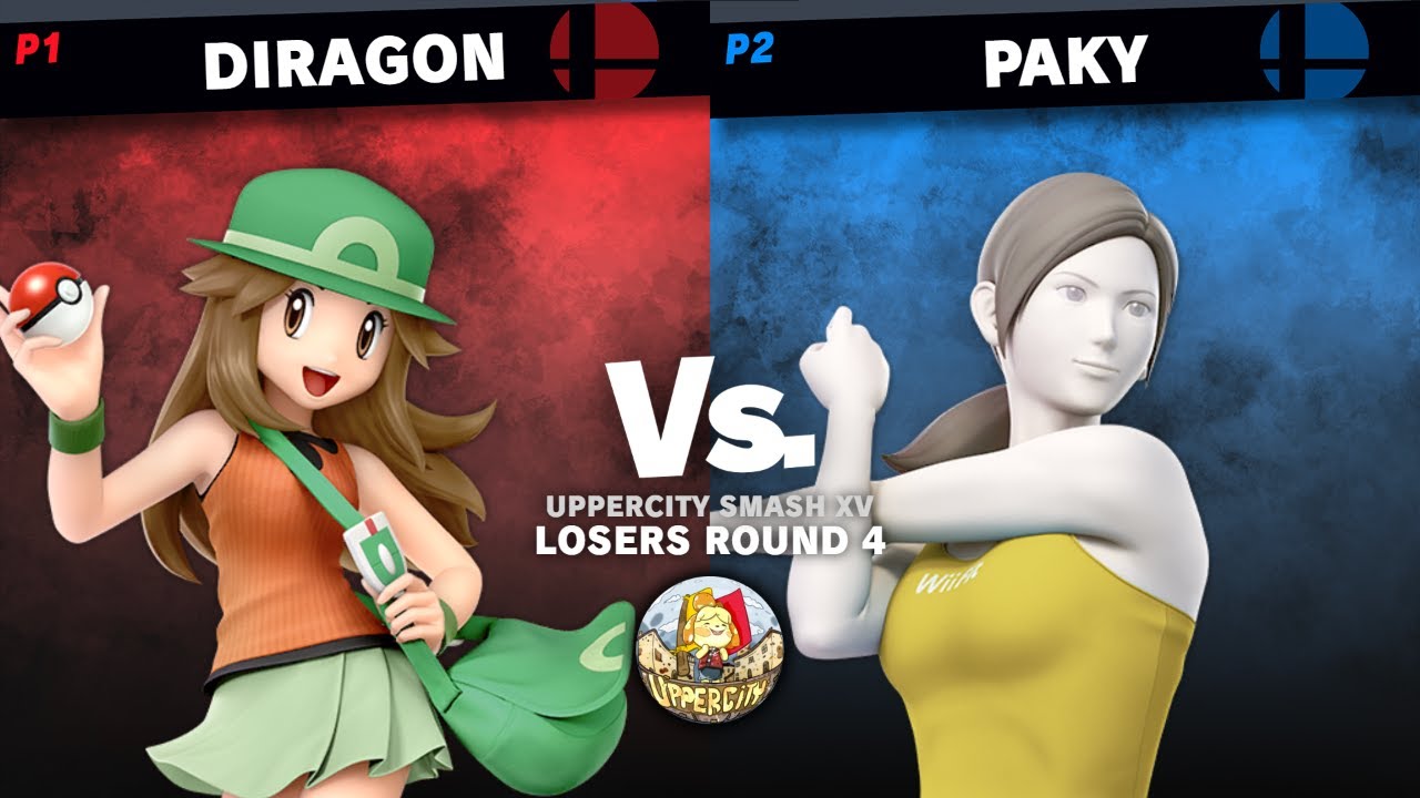 UpperCity Smash XV - Diragon (Pokèmon Trainer) vs Paky (Wii Fit Trainer, Steve) - Losers Round 4.