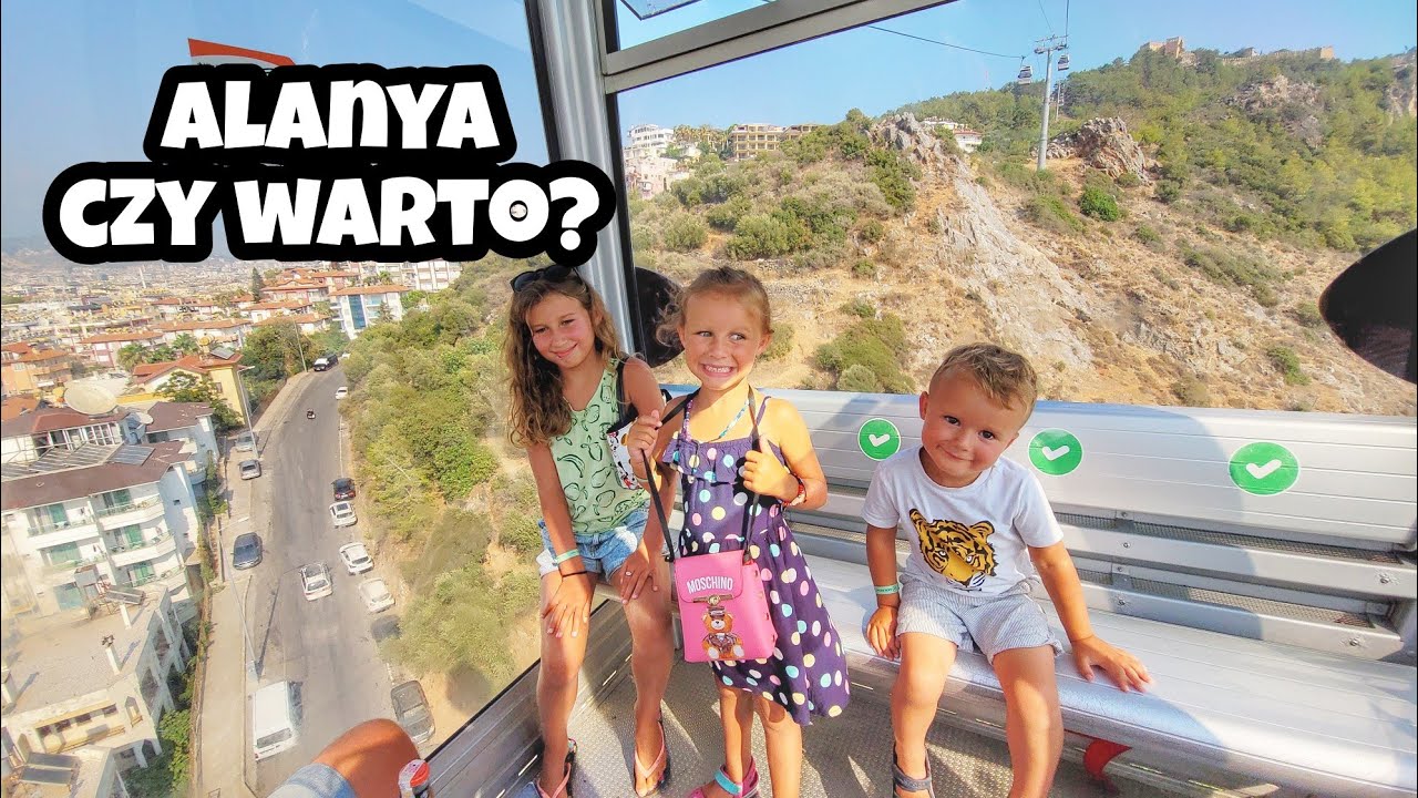 Alanya Teleferik kolejka linowa Wzgórze Kale panorama Zamek mury Cleopatra beach Turcja Turkey