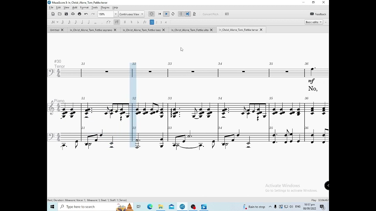 In Christ Alone Tom Fettke Tenor Study Guide