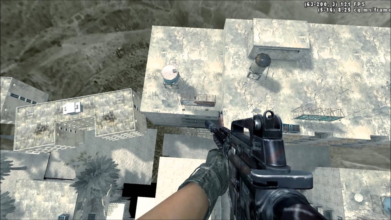 COD4 crash glitch with bounce strafe and elevator