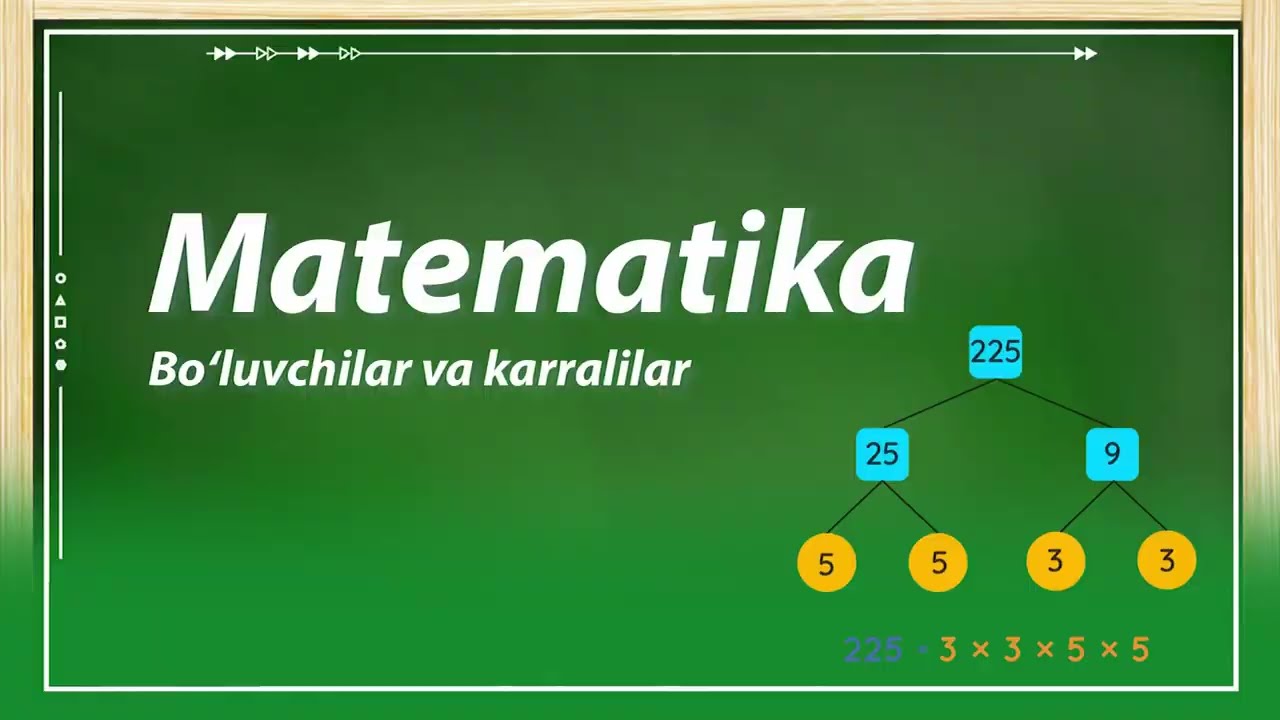 12. Bo’luvchilar va karralilar