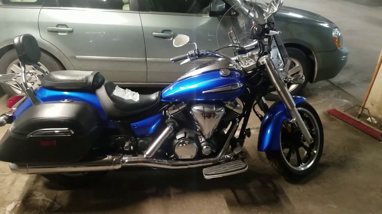 Luggage Rack installation on a 2012 Yamaha V Star 950 Tourer:  STR-3D851-30-00