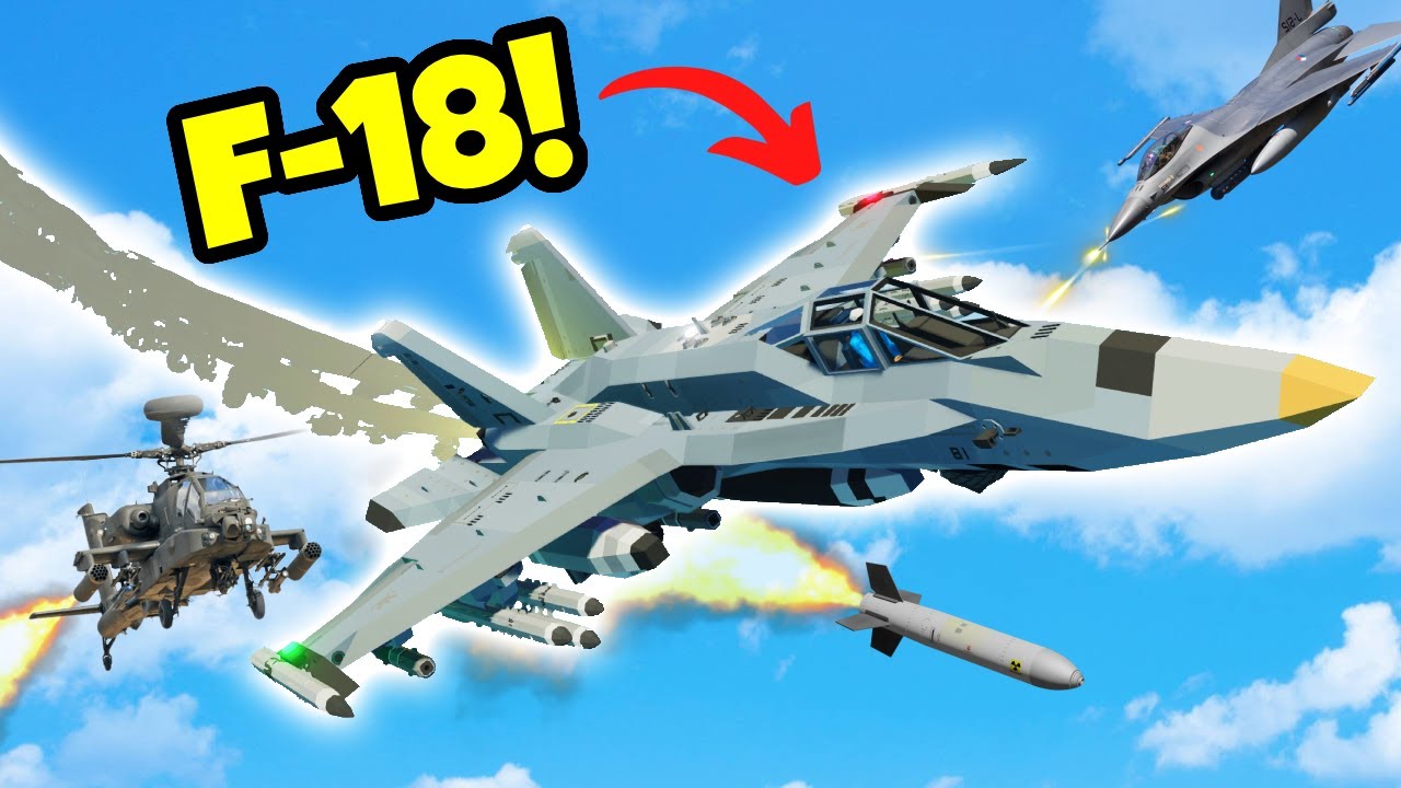 F-18 DESTROYS Enemy AI In Stormworks Battle!
