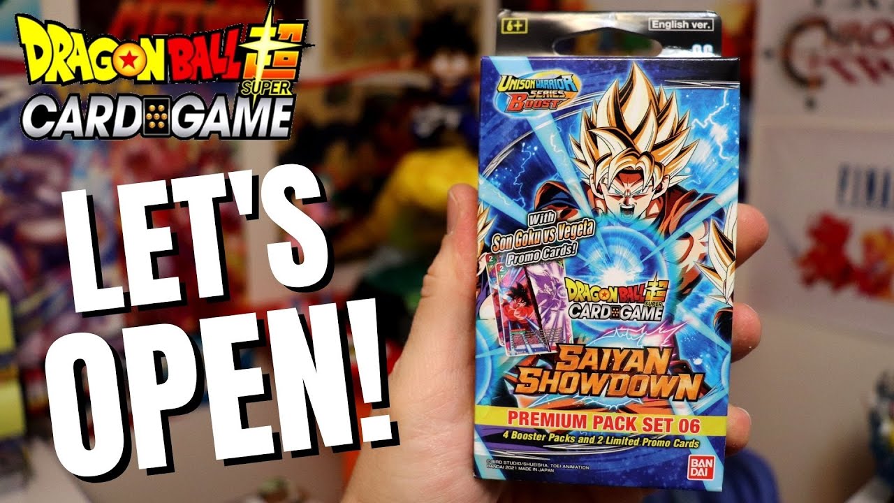 Dragon Ball Super Card Game Saiyan Showdown Premium Pack Opening!