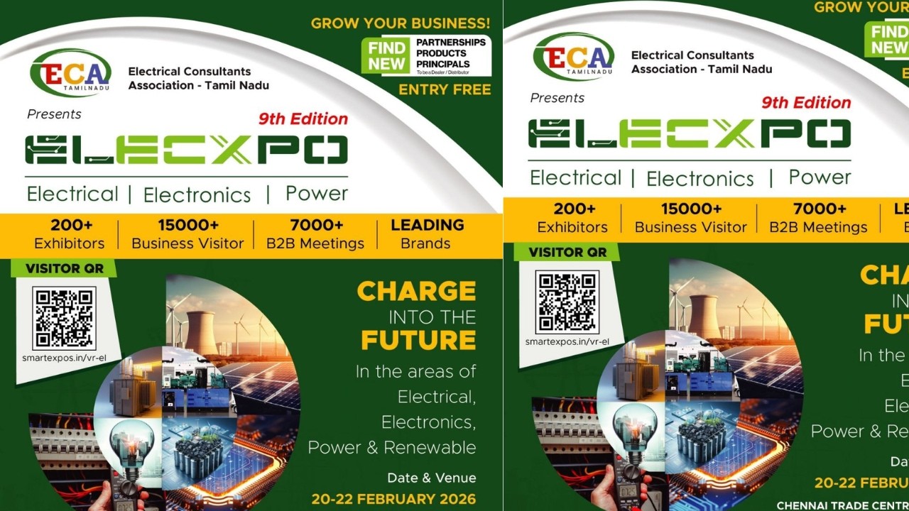 ELECXPO - 2026 Chennai Grand inauguration Chennai Feb 20 to 22 at Chennai Trade Center #chennaiviews