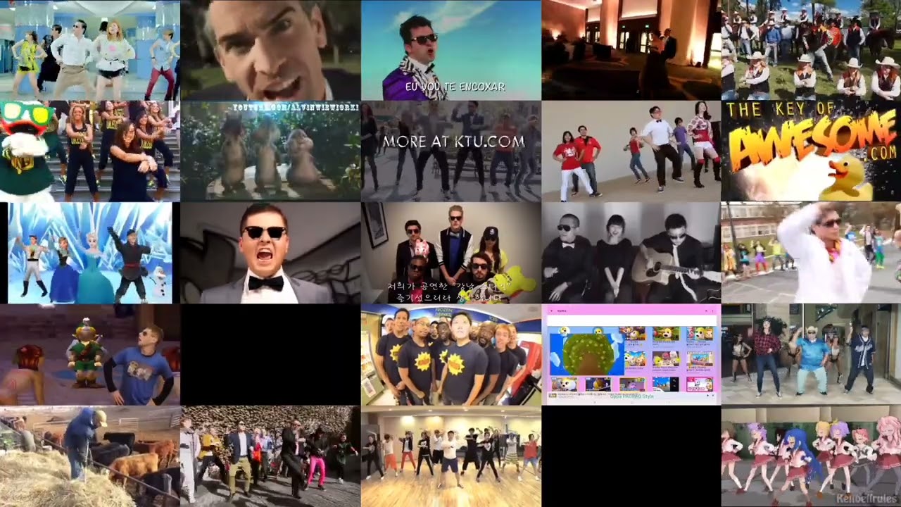 Multiple 25 Gangnam Style at Once