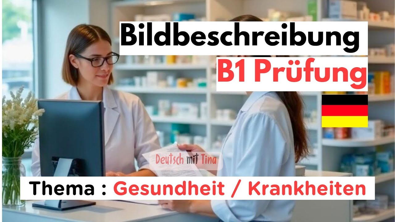 B1 Prüfung mündlich: Bildbeschreibung Gesundheit + Fragen & Antworten | Deutsch sprechen lernen
