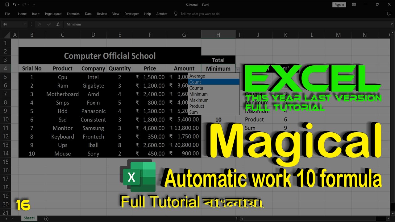 Excel Magic 10 Formulas to Automate Your Data Work | Excel 10 Magic Formulas to Simplify Your Data