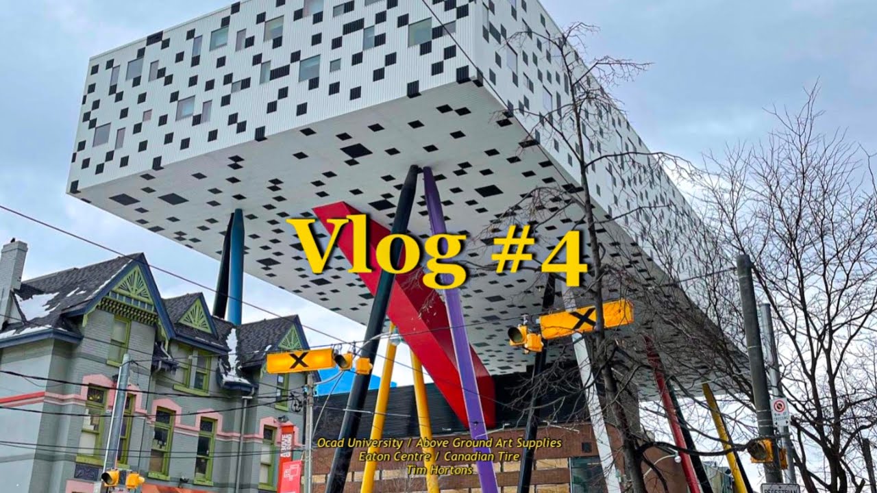 Sub) [vlog #4] 🇨🇦 OCAD 개강준비 | 캐나다 미대 | SIN넘버 드디어 나왔다! | Above ground 화방 | 이튼센터 / 캐네디언 타이어 쇼핑
