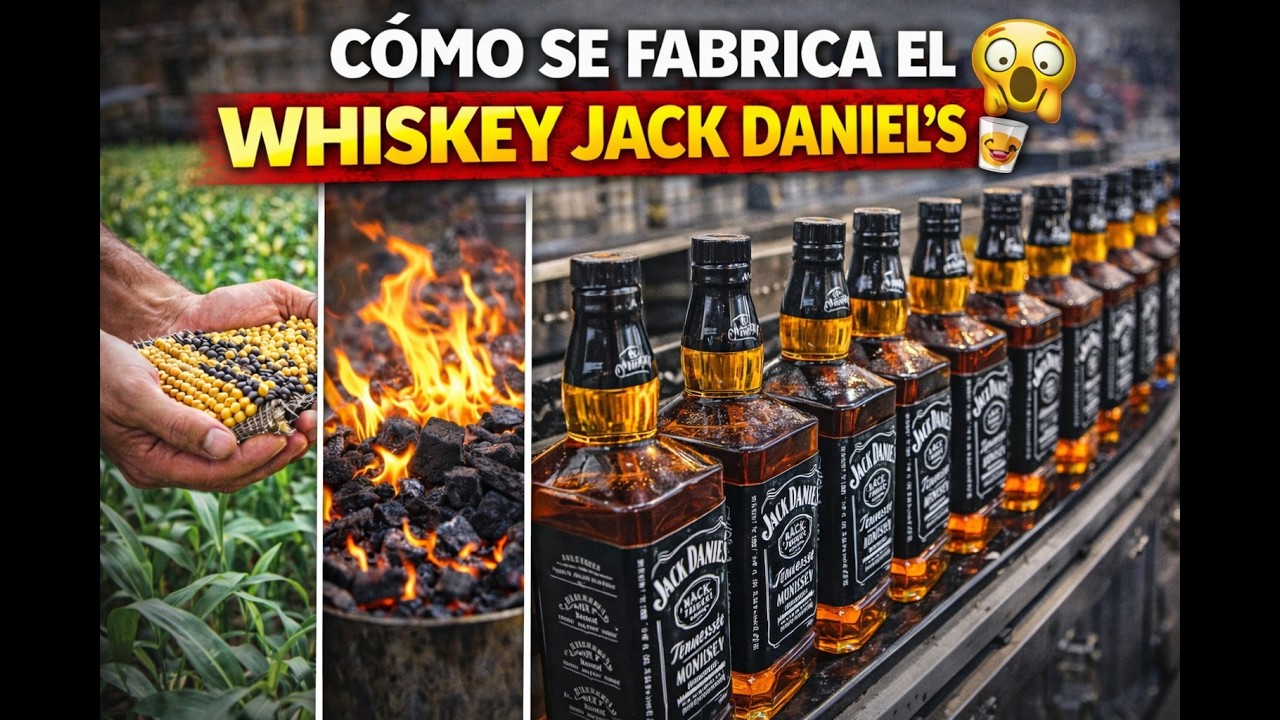 Cómo se fabrica el WHISKEY JACK DANIEL’S 🥃😱 Proceso real desde el grano hasta la botella