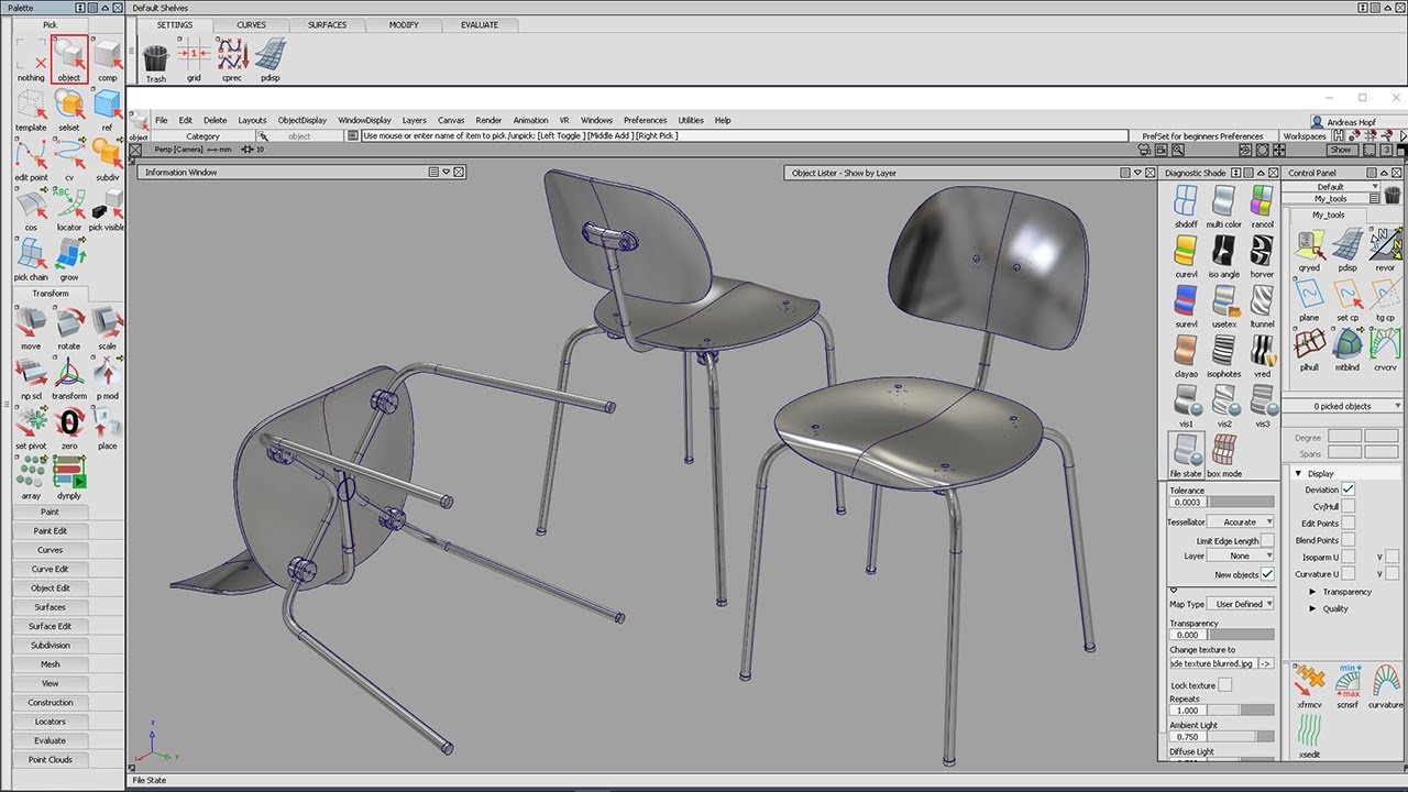 Alias 3D modelling tutorial - Stahlrohrstuhl 118