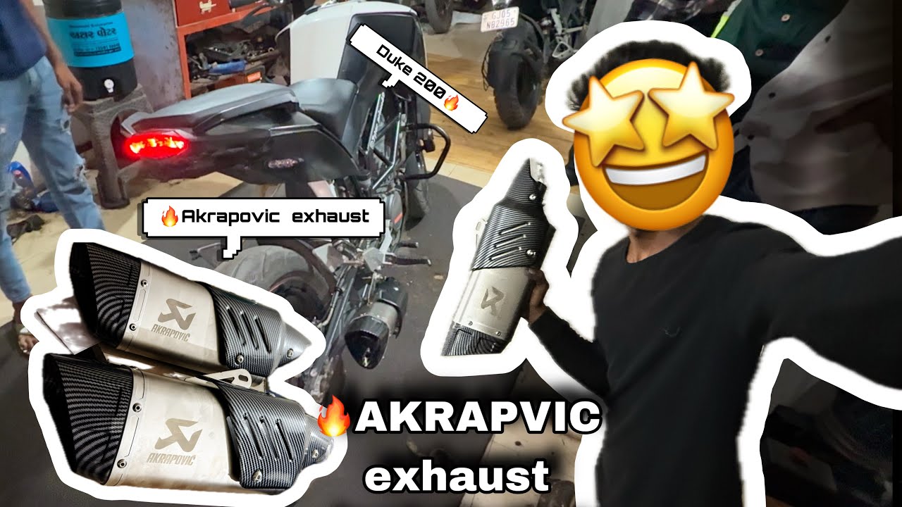 🔥🔥AKRAPOVIC exhaust installation, KTM Duke 200 // 🔥🔥