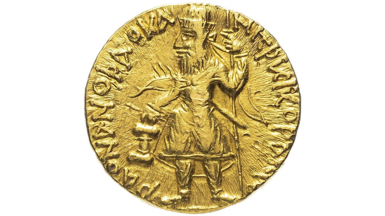 Кушанская империя, Канишка I, 127-151 годы, Динар. (Бактрия, Балх)