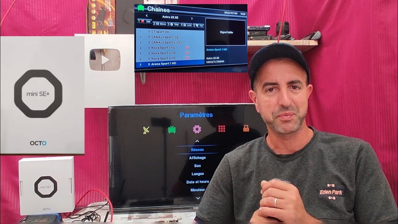 كيفية استقبال قنوات وادخال انترنت  علي جهاز OCTO mini SE
