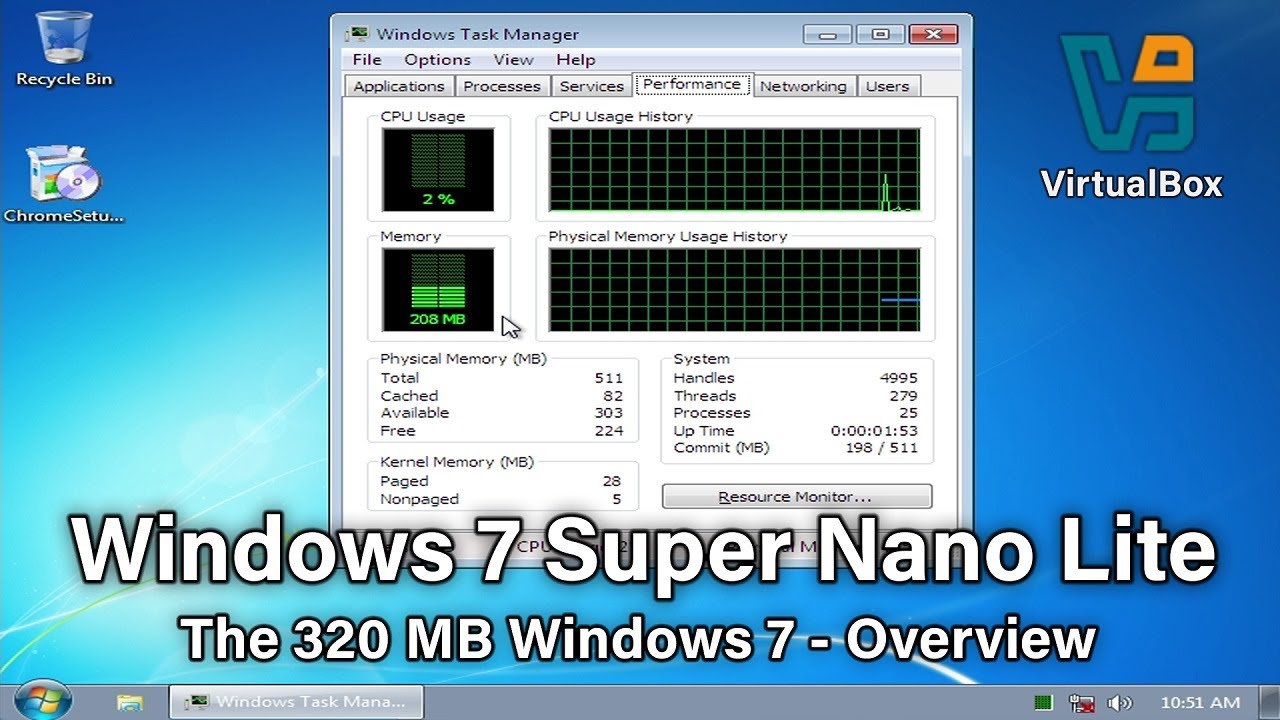 Windows 7 Super Nano Lite : The 320 MB Windows 7