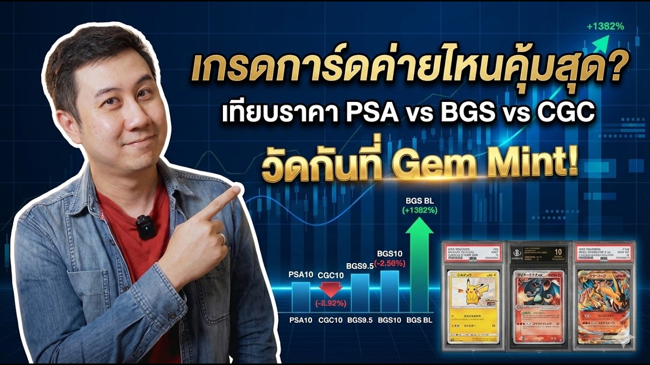 สรุปชัด! ความต่างราคาการ์ดเกรด PSA 10 กับ BGS 10 และ CGC 10 ปี 2026