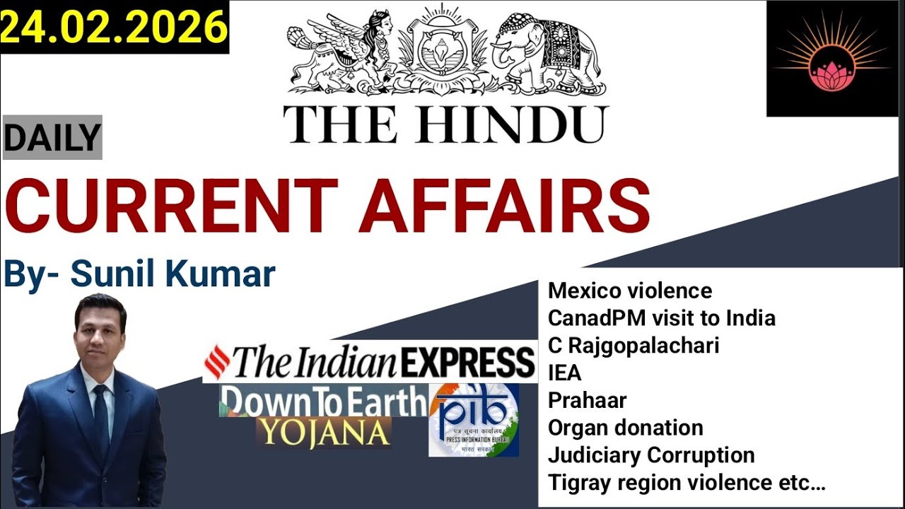 The Hindu Analysis | 24February2026 | The Hindu, Indian Express, PIB | UPSC/IAS/PCS/SSC Prep
