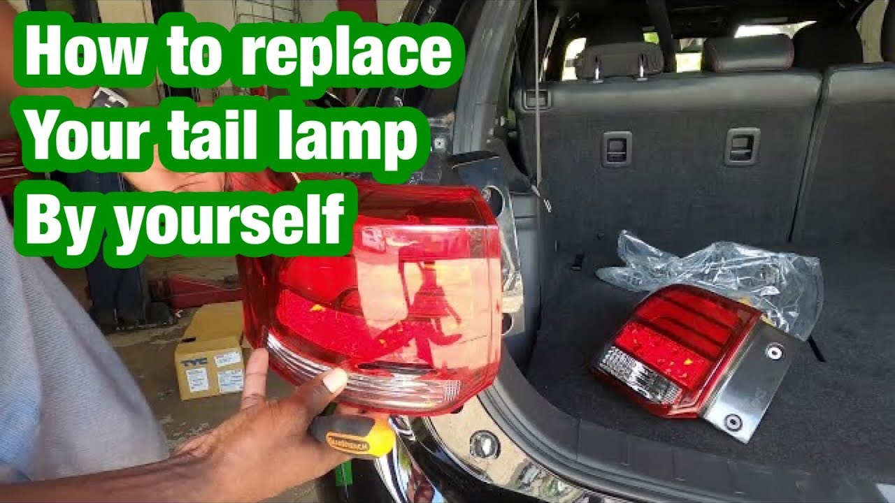 Replacing the tail lamp on a Mitsubishi outlander