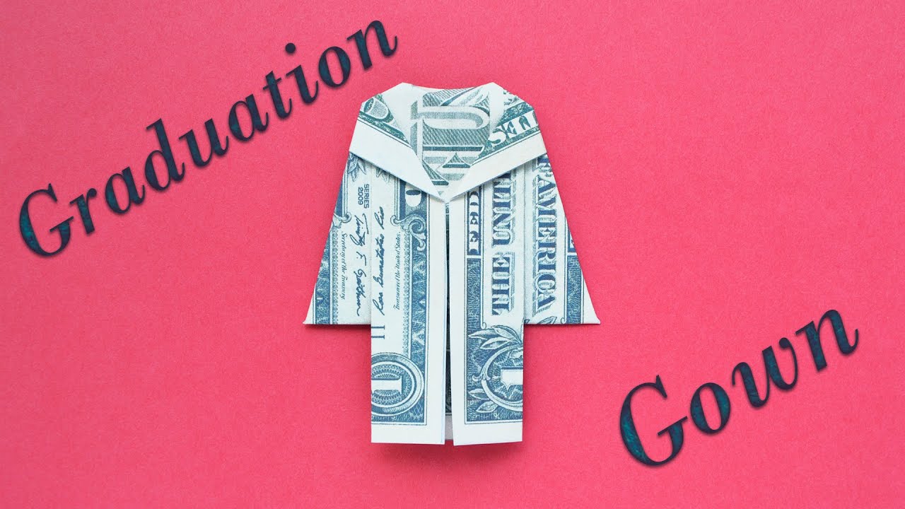 My MONEY GRADUATION GOWN | Easy Dollar Origami | Clothes Coat | Tutorial DIY by NProkuda