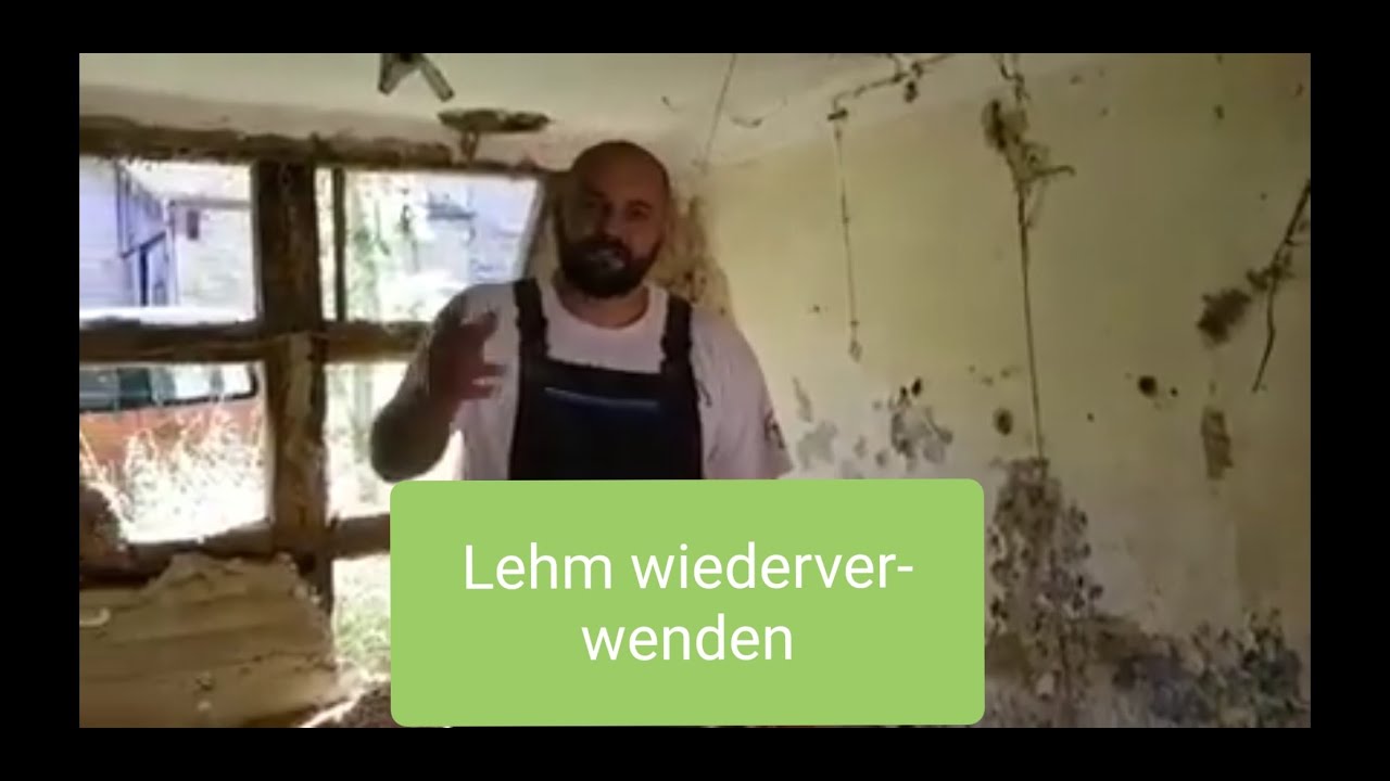 Lehm ernten. Lehm ausbauen. Lehm Wiederverwenden. Fachwerkhaus sanieren. Fachwerkhaus R&uuml;ckbau.