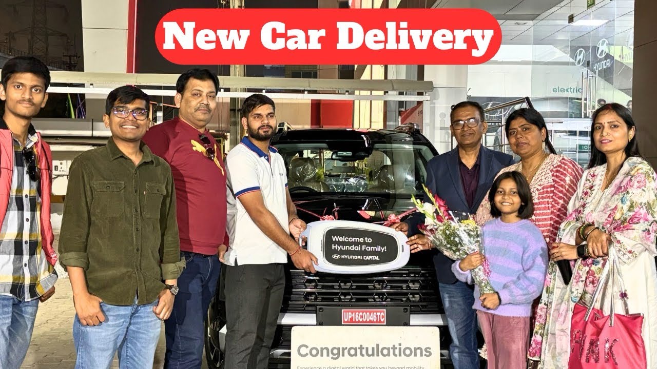 New Car Delivery mein laga diya pura din || Hyundai Alcazar Signature || mnlife family vlogs