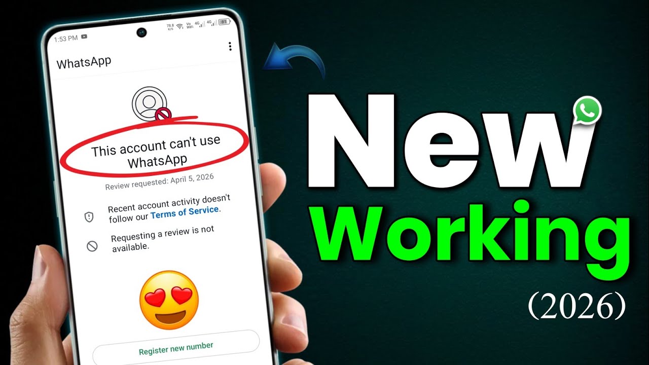 This account can't use WhatsApp Problem New Solution 2026 ✅| Whatsapp banned my number Solution 2026