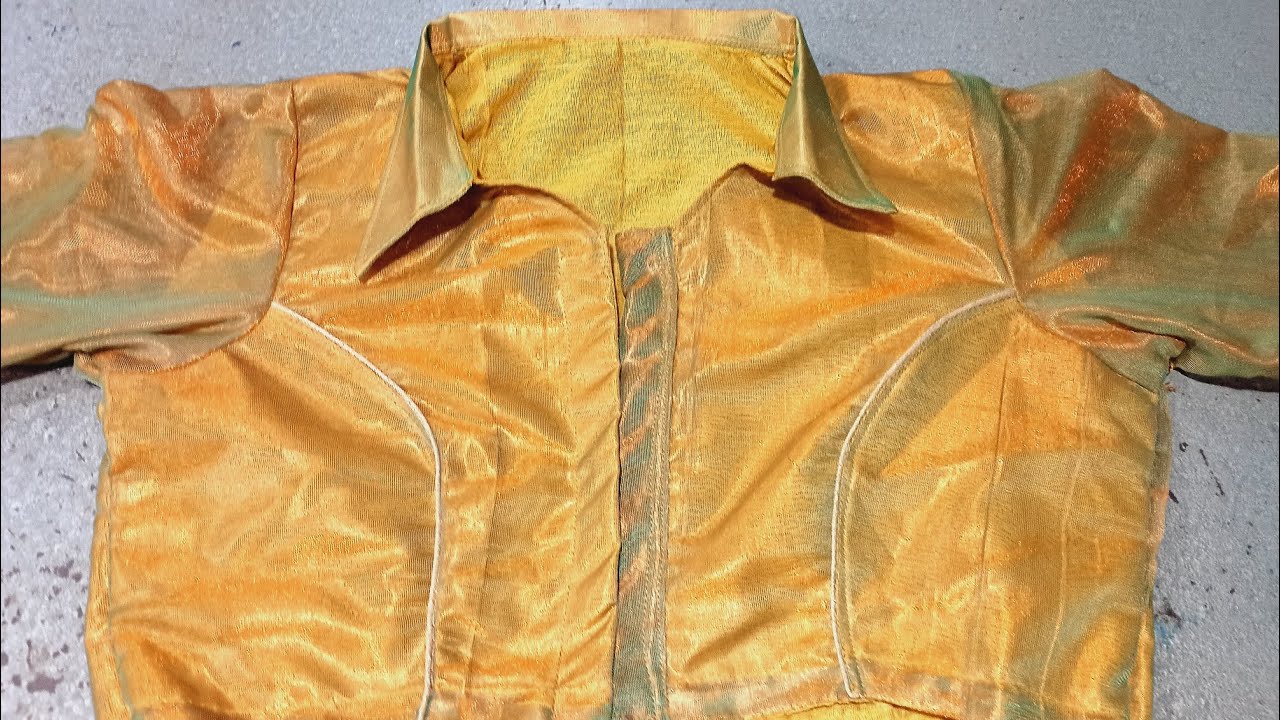 Shirt collar blouse#Nissan#full stitching
