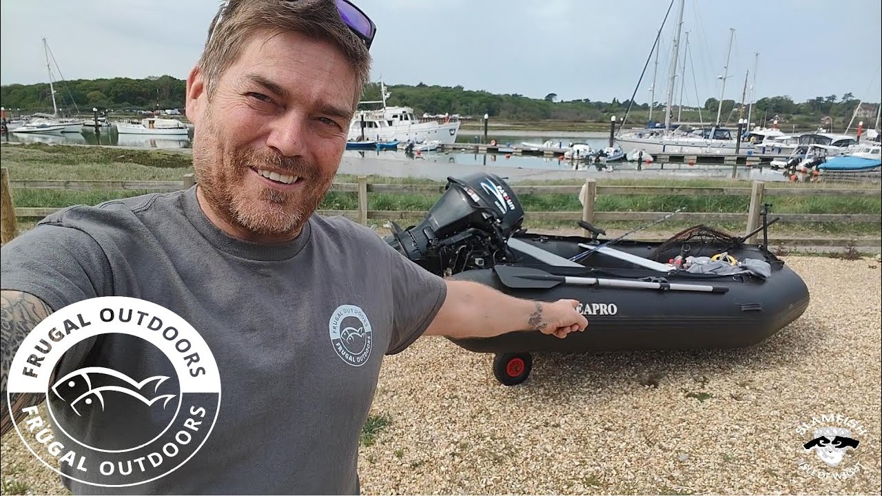 Solo boat sib fishing in the solent trying for some Bream SEAPRO 340HD 15hp Parsun uk Isle of Wight