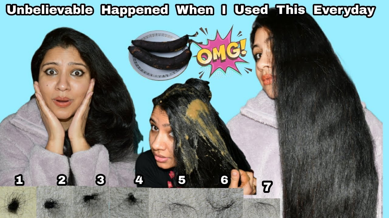 I am Shocked 😱 By Using Banana Hair Mask Every Day For 7 Days & I used different banana hair mask