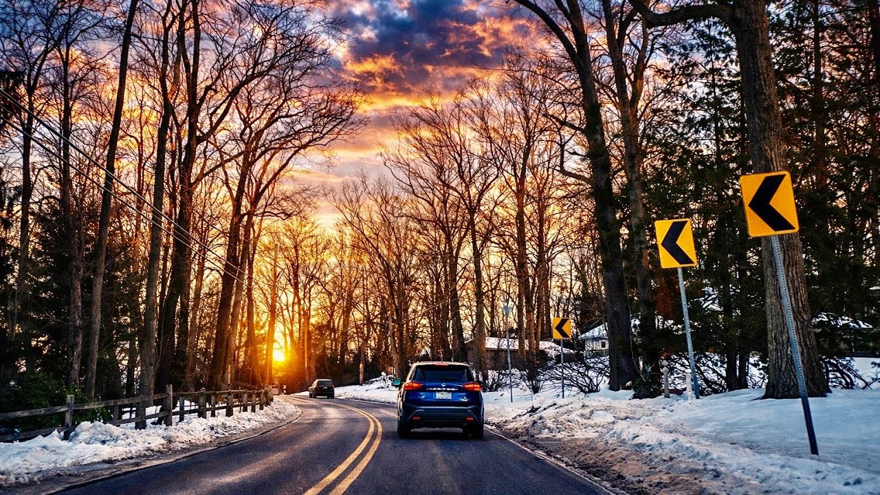 Winter Road Drive #winterdriving #carasmr #relaxingsounds #relaxingsounds #snow #viral 