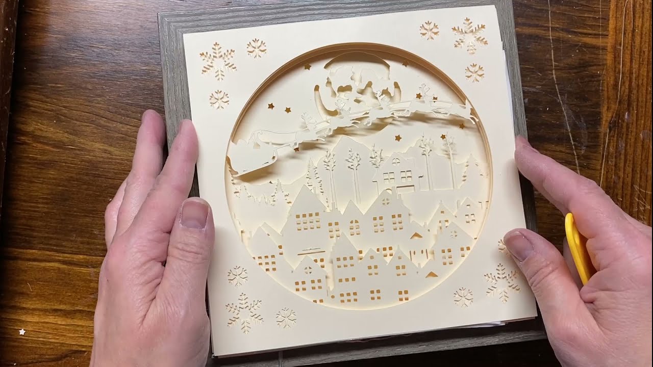 Santa Sleigh SVG Shadowbox - How to assemble