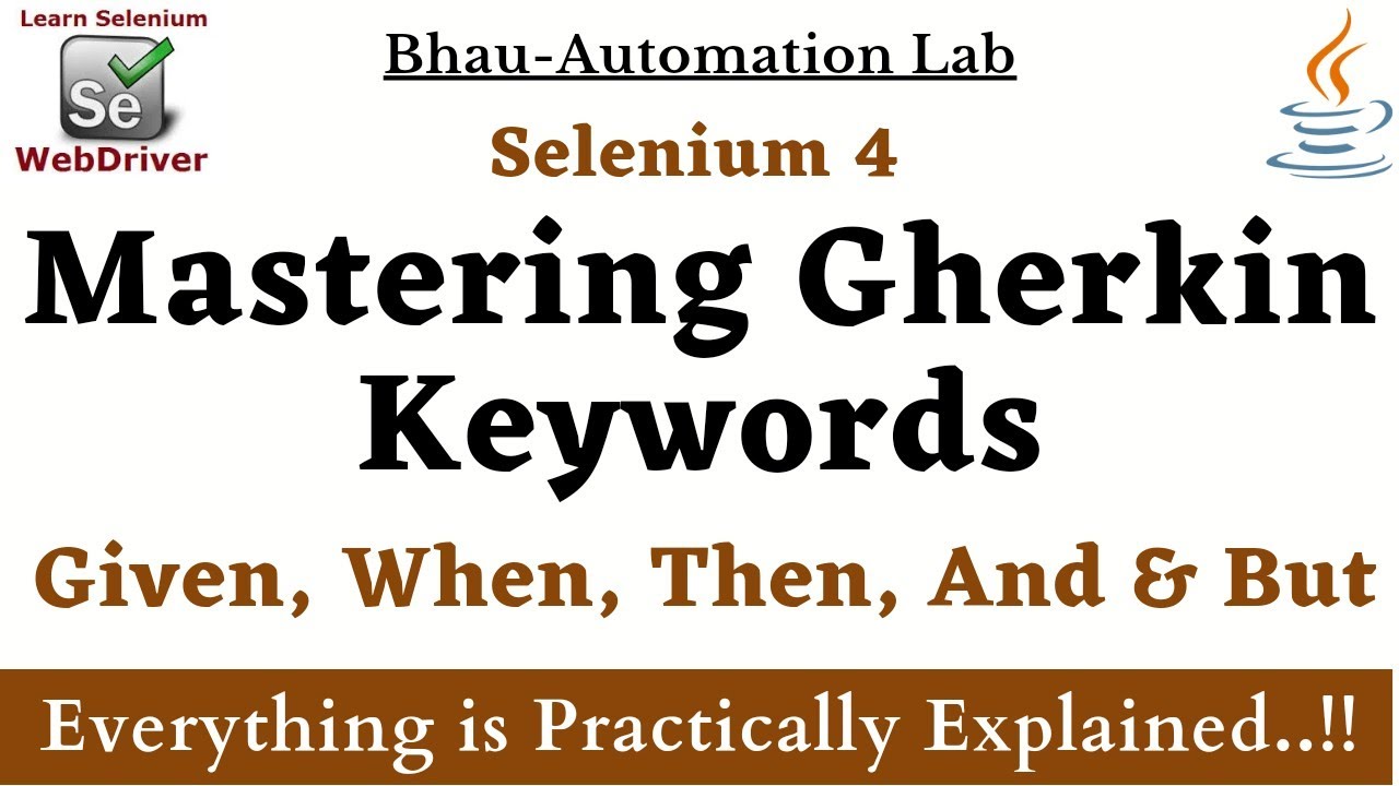Mastering Gherkin Keywords: Given, When, Then, And & But | bdd cucumber @BhauAutomationLab