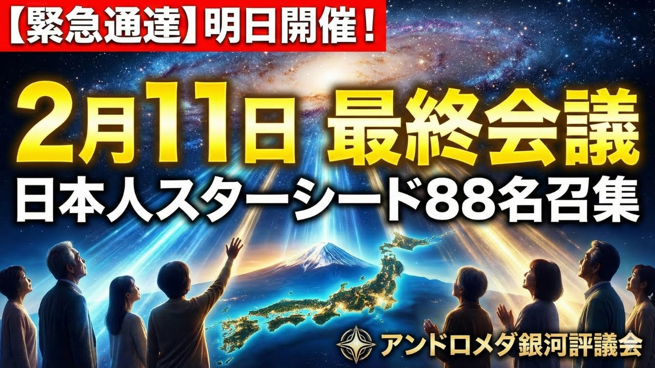 【88名緊急召集】2月11日、日本人スターシード最終会議が開催されます！今すぐ登録を｜アンドロメダ銀河評議会