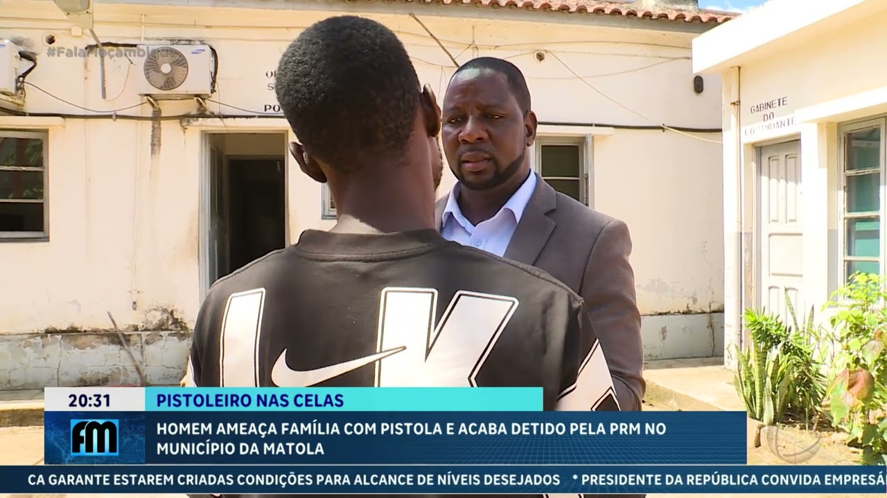 Homem ameaça família com pistola e acaba detido pela PRM no município da Matola @Portal FM | Fala Moçambique