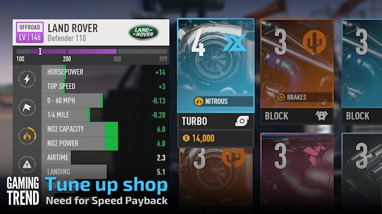 Need for Speed Payback - Tune Up Shop [Gaming Trend]