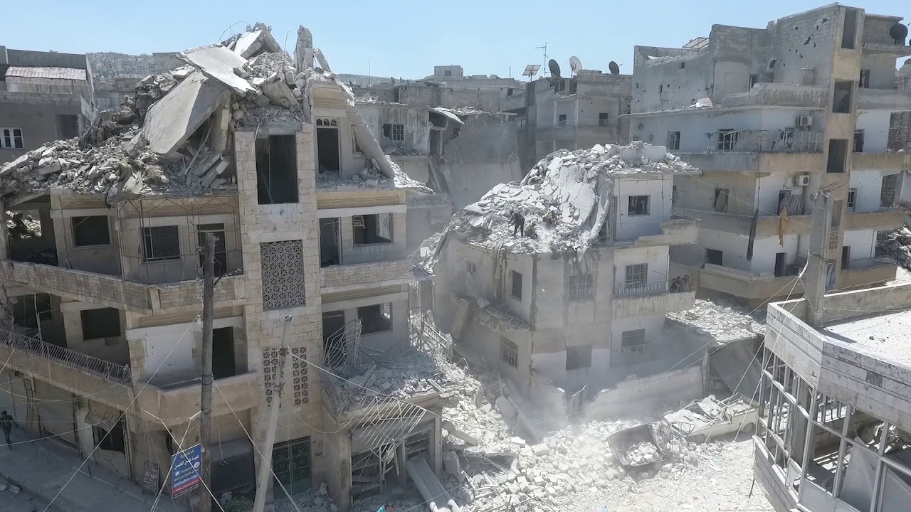 تصوير جوي لمجزرة اريحا التي راح ضحيتها أحد عشر شهيداً وعشرات الجرحى