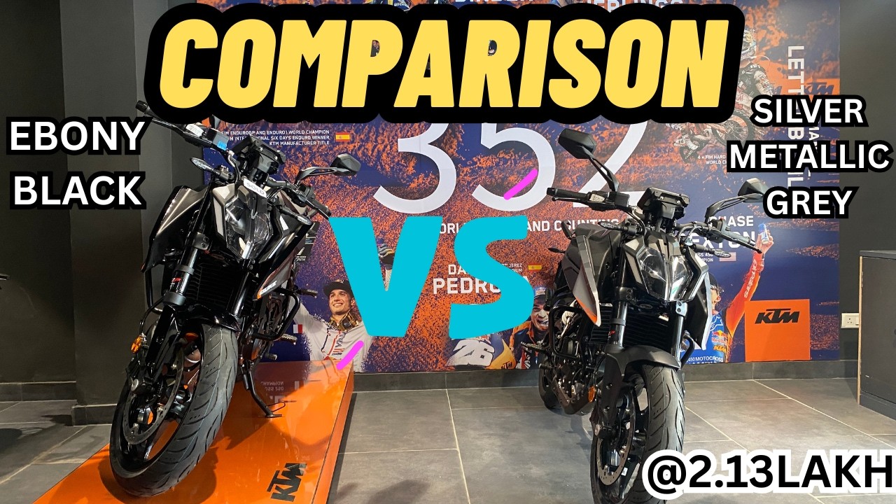 KTM DUKE 250 EBONY BLACK VS SILVER METALLIC GREY | OCTANE RUSH BIKES | QUICK COMPARISON/WALKAROUND