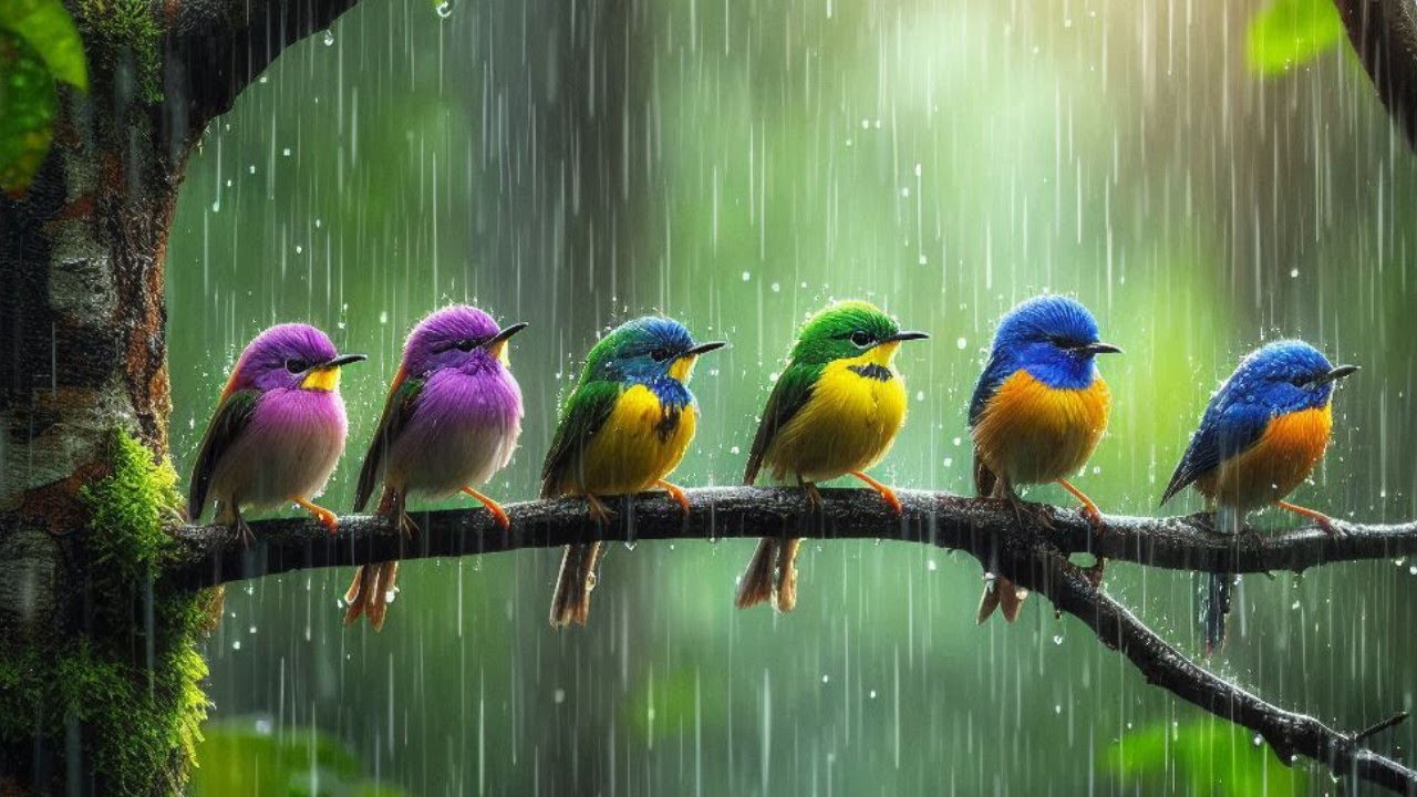 Gentle Piano Melodies & Birds in a Tranquil Forest Landscape,Stress Relief and Mind Relaxation Music