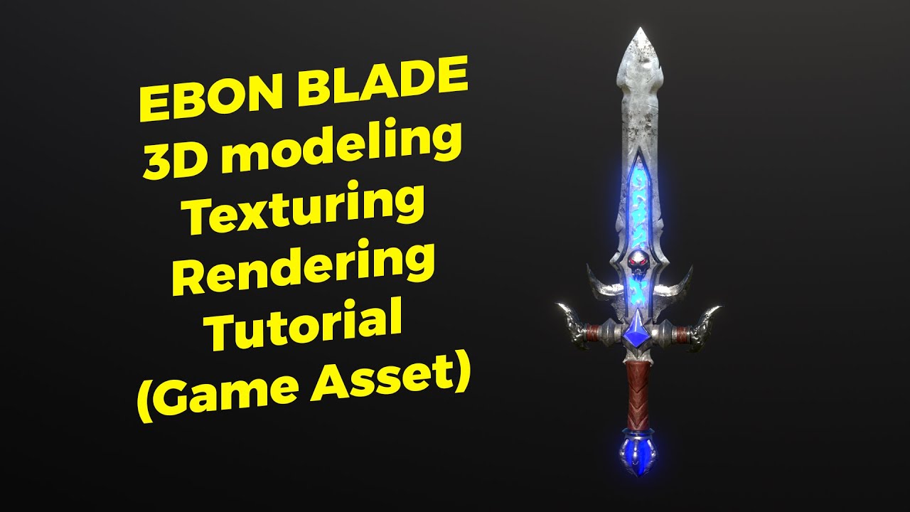 Ebon blade 3D Blender modeling, sculpting and texturing Tutorial