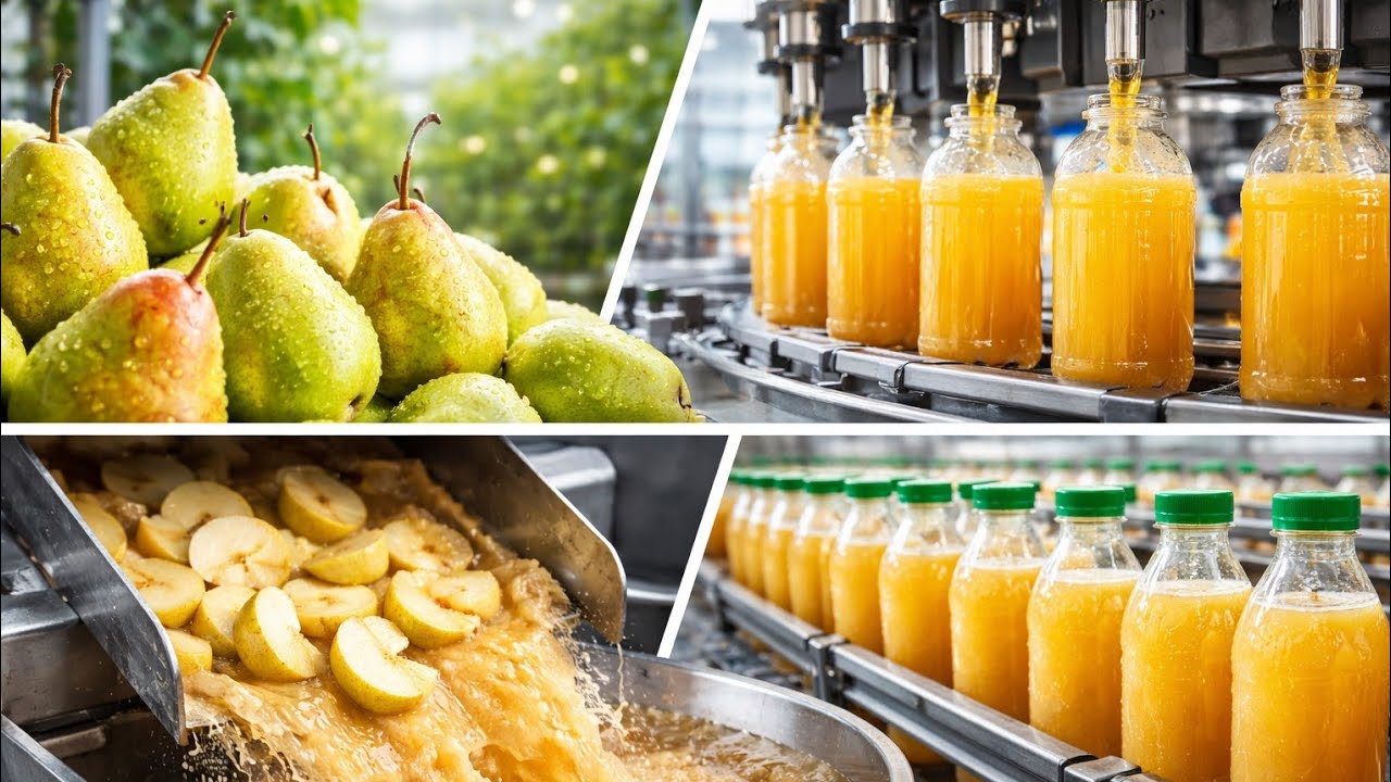 How Pear Juice Is Made Using Modern Machines | Full Processing Video (2026)