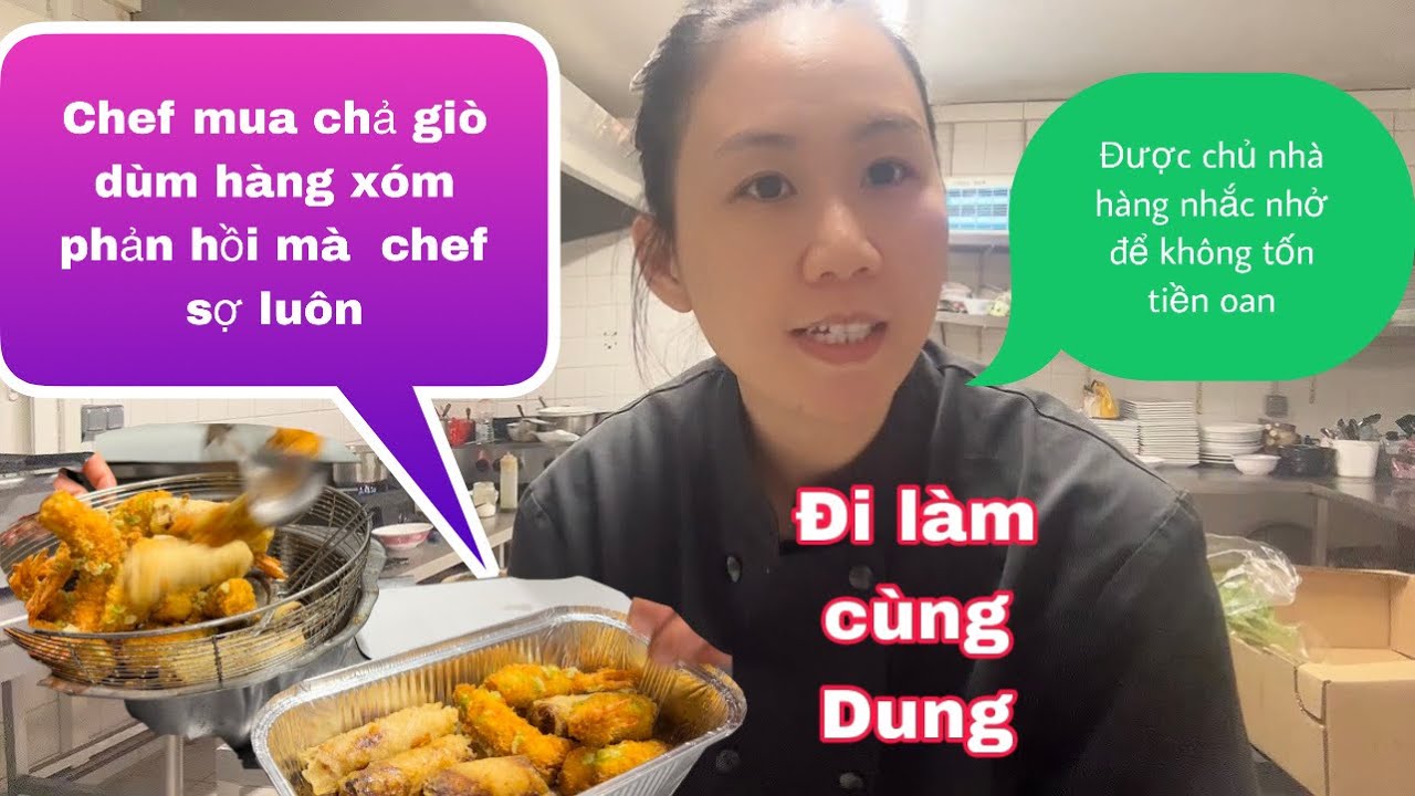 Chả giò tôm chiên đi làm cùng D/chef mua chả giò dùm hàng xóm phản hồi ra sao mà ổng sợ luôn