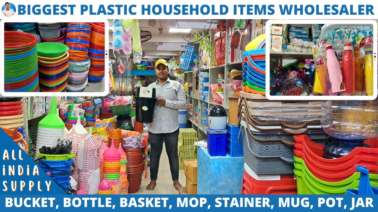 Cheapest Rate Plastic Items, Household Items Wholesaler in Kolkata | Bucket, Tiffin, Basket, Bottle