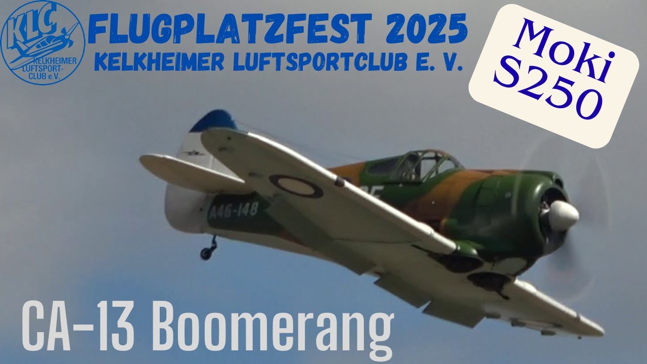 RC CA-13 BOOMERANG MOKI RADIAL ENGINE  (Flugplatzfest Kelkheim 2025)