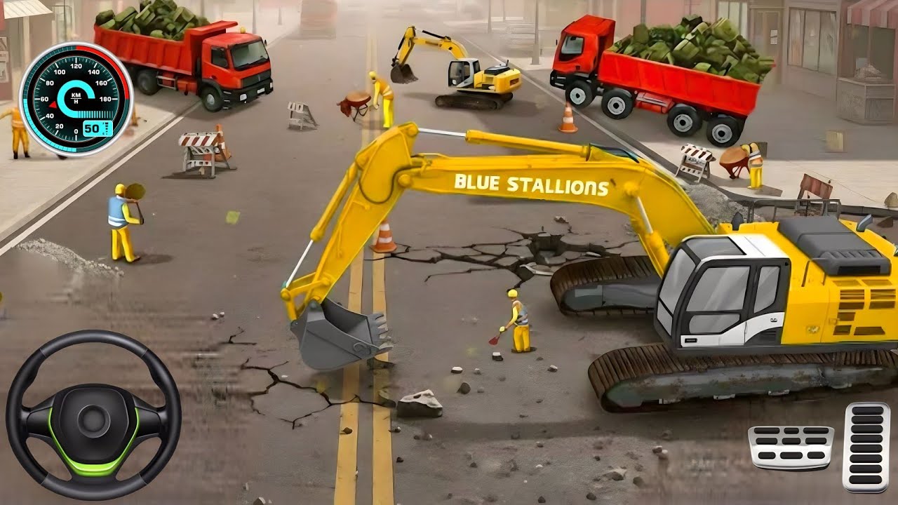 🚨Village JCB Machine Construction Game 🚧 Construction 3D Game 🎮 Android Gameplay 