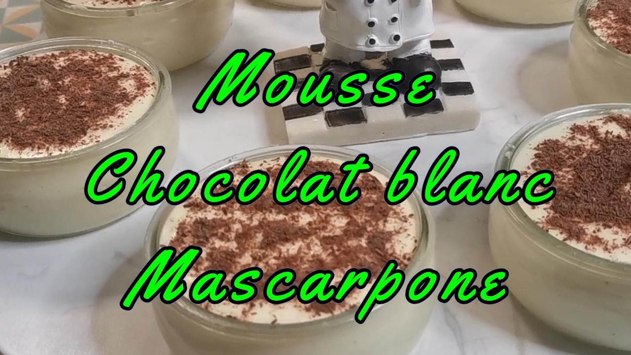 🍫🤍Mousse au chocolat blanc aérienne et ultra crémeuse à la mascarpone.