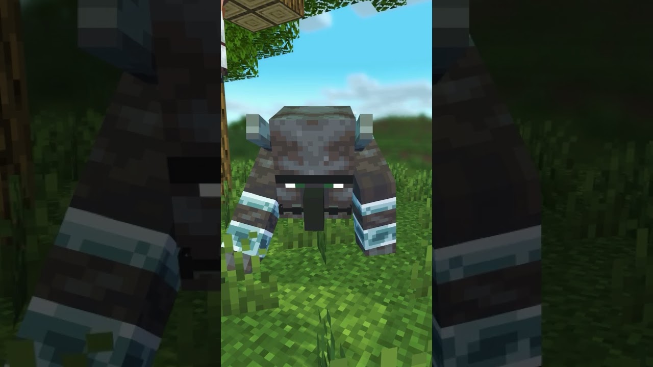 Ravager saves Villager from wolves in Minecraft! Episode 4 #shorts