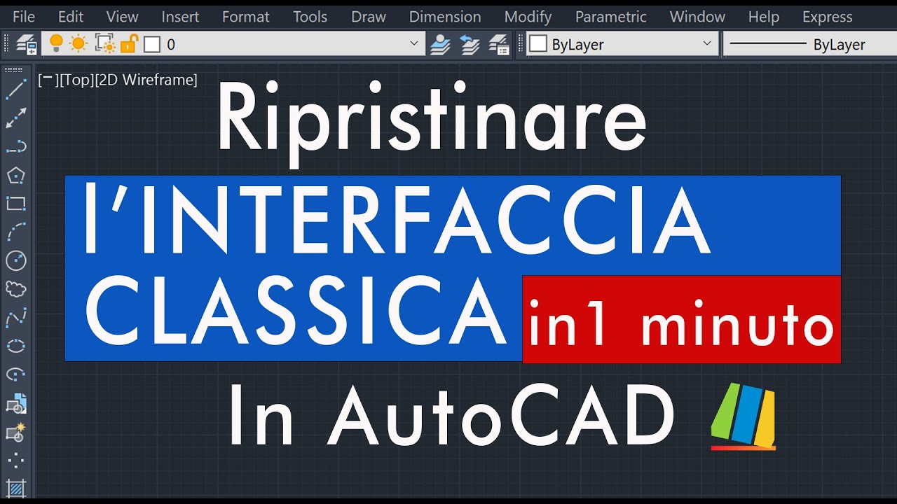Come ripristinare l'INTERFACCIA CLASSICA in AutoCAD #short