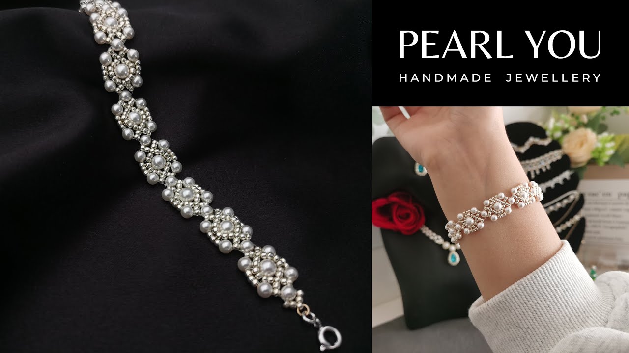 Vintage Pearl Bracelet Tutorial, How to Handmade Jewelry at Home, PEARL YOU Original Bracelet Design